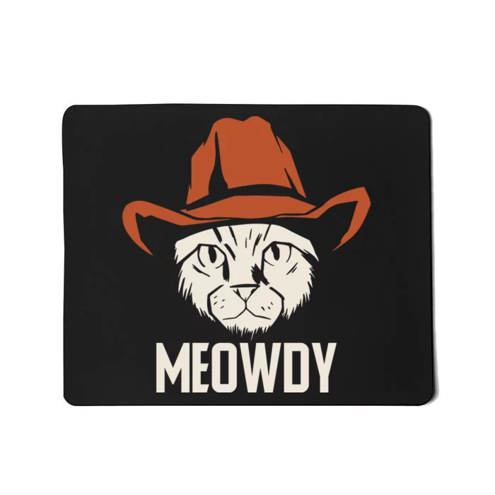 Meowdy Funny Cat Cowboy Mousepad