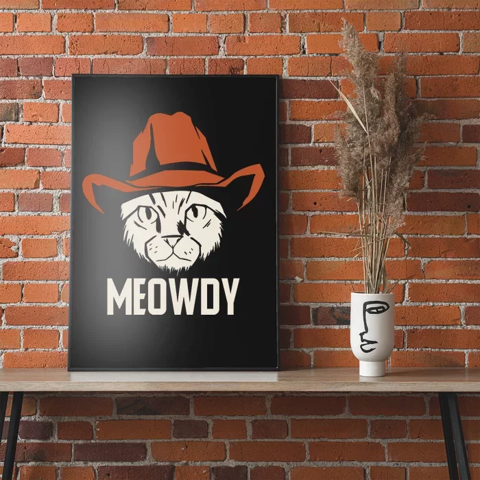 Meowdy Funny Cat Cowboy Poster