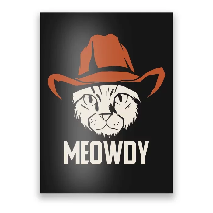 Meowdy Funny Cat Cowboy Poster