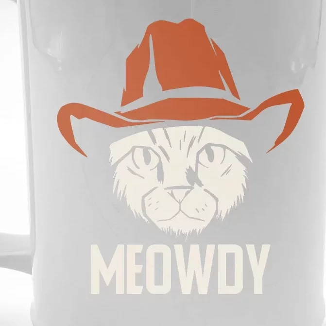 Meowdy Funny Cat Cowboy Front & Back Beer Stein