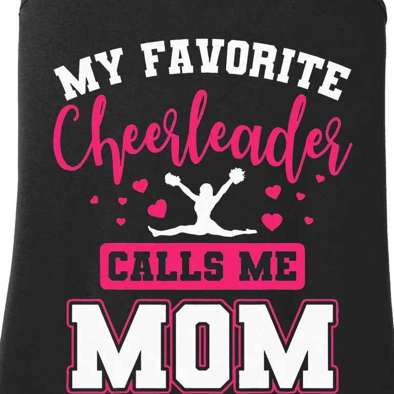 My Favorite Cheerleader Calls Me Mom Cheerleading Team Squad Ladies Essential Tank