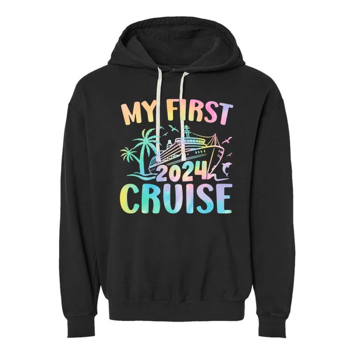 My First Cruise 2024 Vacation Cruise Ship Garment-Dyed Fleece Hoodie