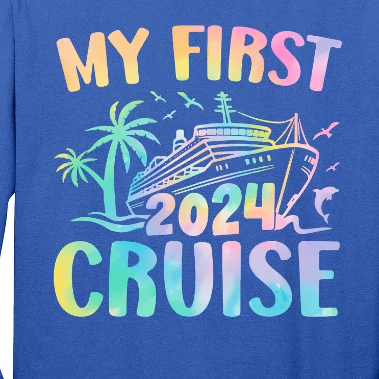 My First Cruise 2024 Vacation Cruise Ship Tall Long Sleeve T-Shirt