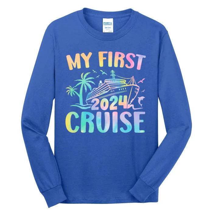 My First Cruise 2024 Vacation Cruise Ship Tall Long Sleeve T-Shirt