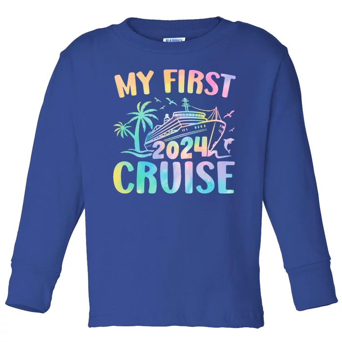 My First Cruise 2024 Vacation Cruise Ship Toddler Long Sleeve Shirt