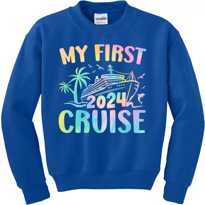 My First Cruise 2024 Vacation Cruise Ship Kids Sweatshirt