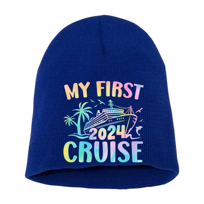 My First Cruise 2024 Vacation Cruise Ship Short Acrylic Beanie