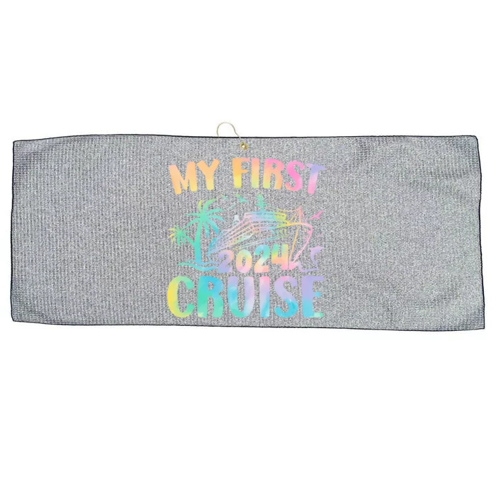 My First Cruise 2024 Vacation Cruise Ship Large Microfiber Waffle Golf Towel