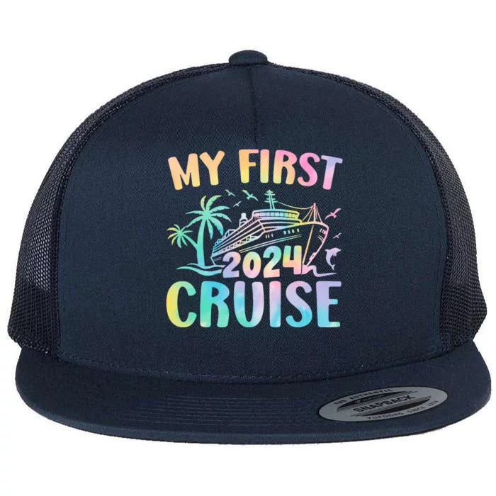 My First Cruise 2024 Vacation Cruise Ship Flat Bill Trucker Hat