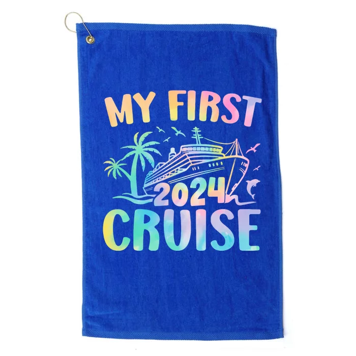 My First Cruise 2024 Vacation Cruise Ship Platinum Collection Golf Towel