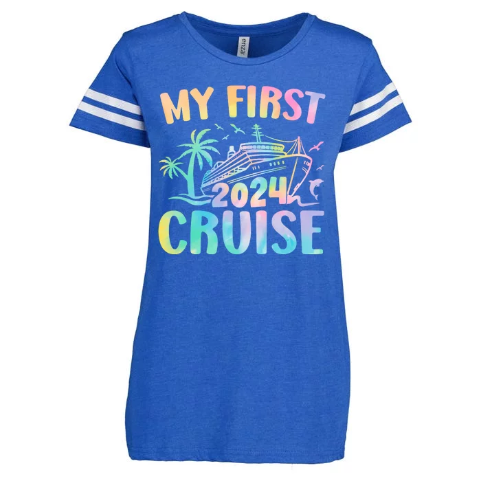 My First Cruise 2024 Vacation Cruise Ship Enza Ladies Jersey Football T-Shirt