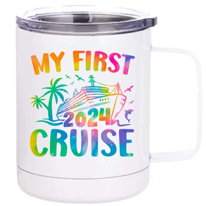 My First Cruise 2024 Vacation Cruise Ship Front & Back 12oz Stainless Steel Tumbler Cup