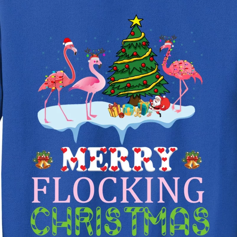 Merry Flocking Christmas With Xmas Tree Lights And Bells Gift Sweatshirt