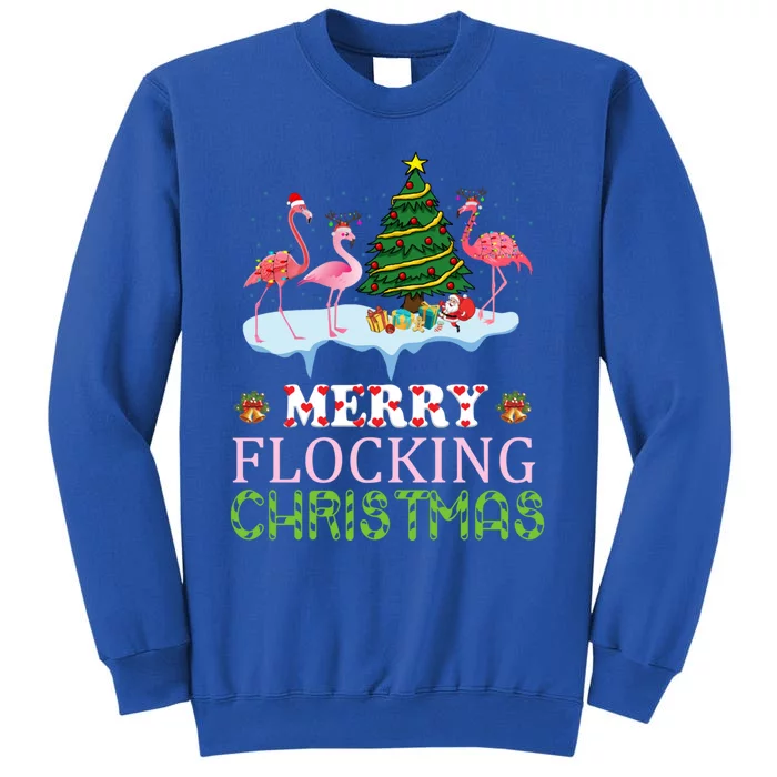 Merry Flocking Christmas With Xmas Tree Lights And Bells Gift Sweatshirt