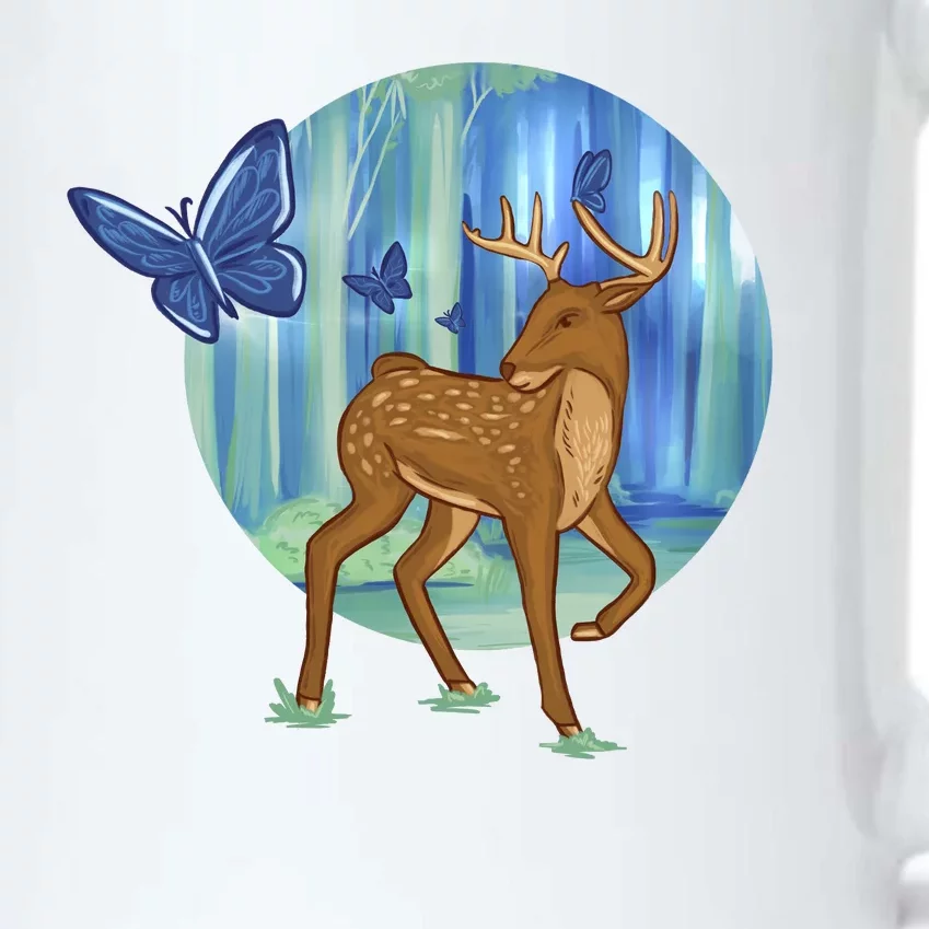 Magic Forest Deer Black Color Changing Mug