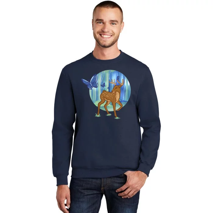 Magic Forest Deer Tall Sweatshirt