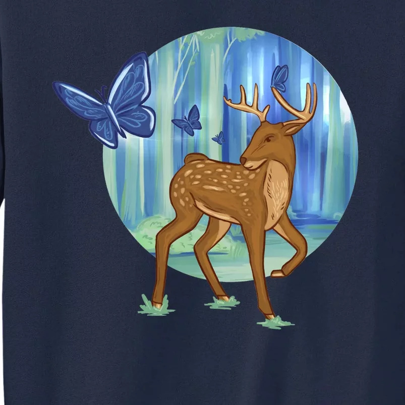 Magic Forest Deer Tall Sweatshirt