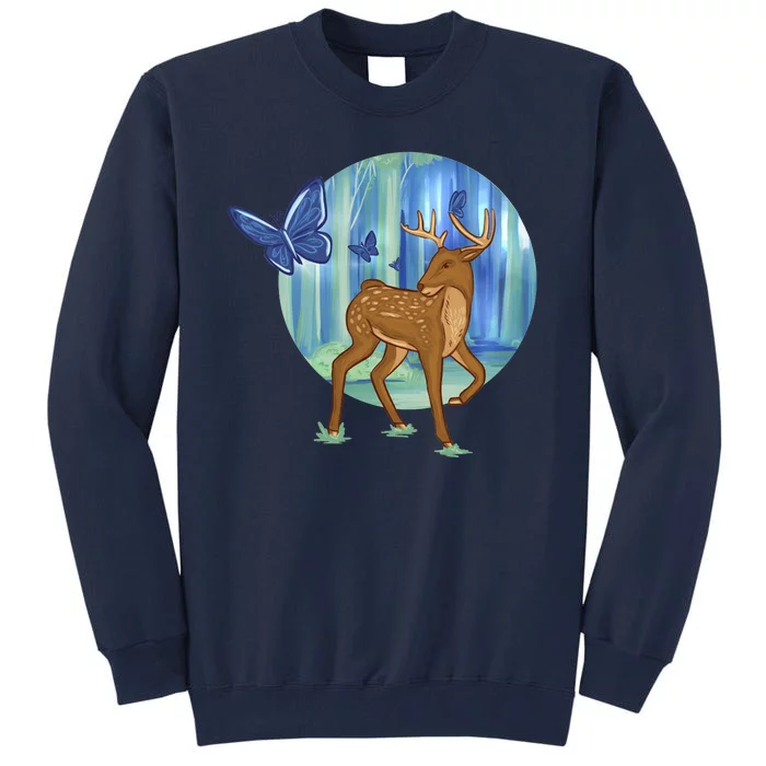 Magic Forest Deer Tall Sweatshirt