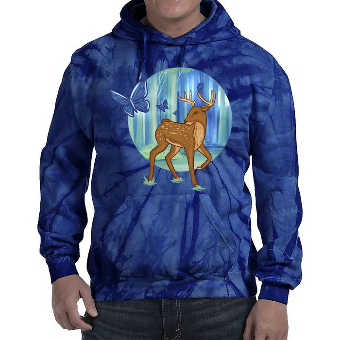 Magic Forest Deer Tie Dye Hoodie