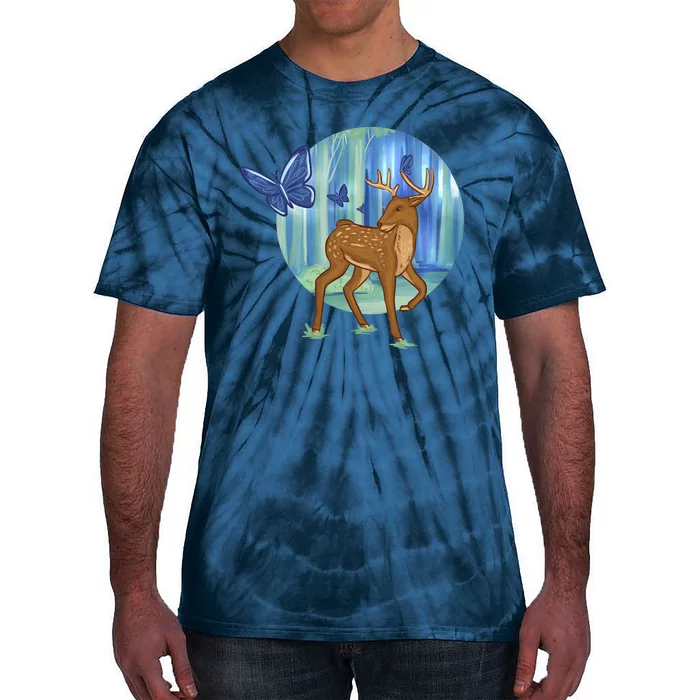 Magic Forest Deer Tie-Dye T-Shirt