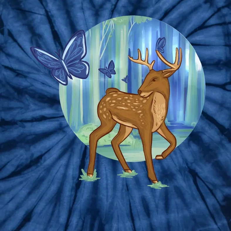 Magic Forest Deer Tie-Dye T-Shirt