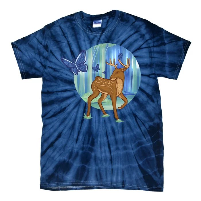 Magic Forest Deer Tie-Dye T-Shirt