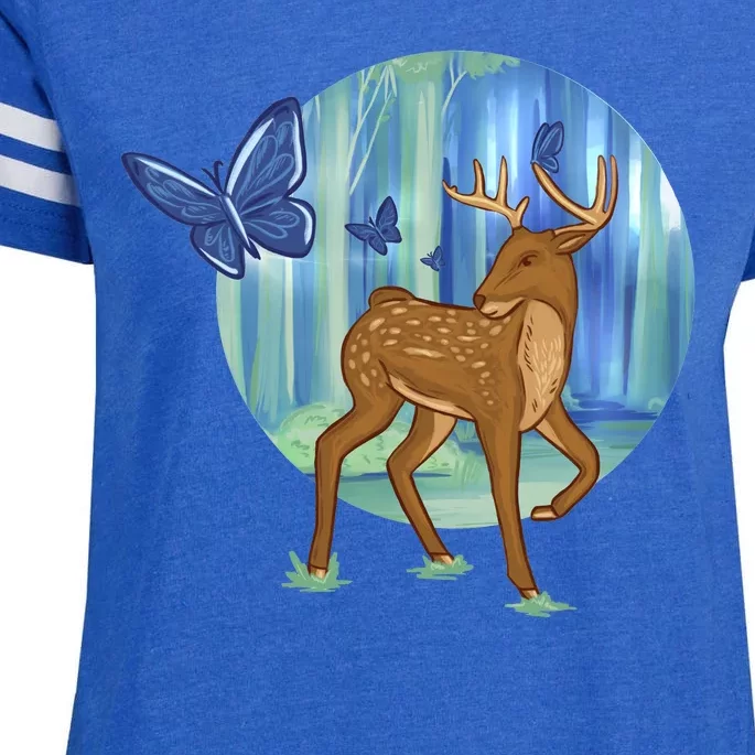 Magic Forest Deer Enza Ladies Jersey Football T-Shirt