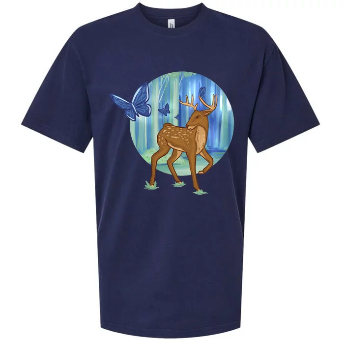 Magic Forest Deer Sueded Cloud Jersey T-Shirt