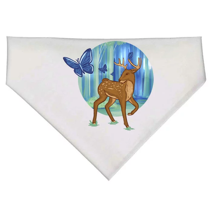 Magic Forest Deer USA-Made Doggie Bandana