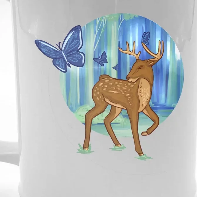 Magic Forest Deer Front & Back Beer Stein