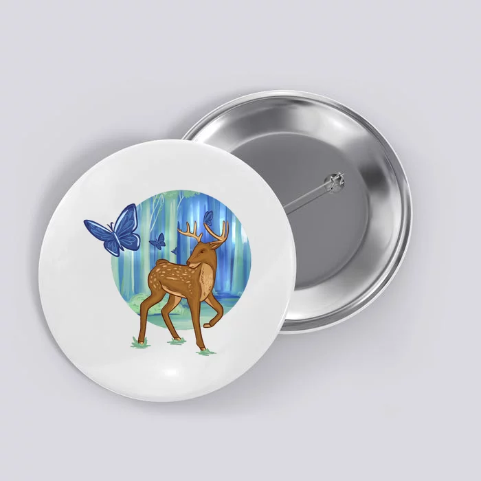 Magic Forest Deer Button