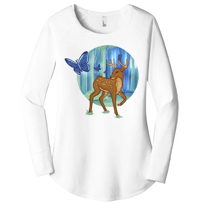 Magic Forest Deer Women's Perfect Tri Tunic Long Sleeve Shirt