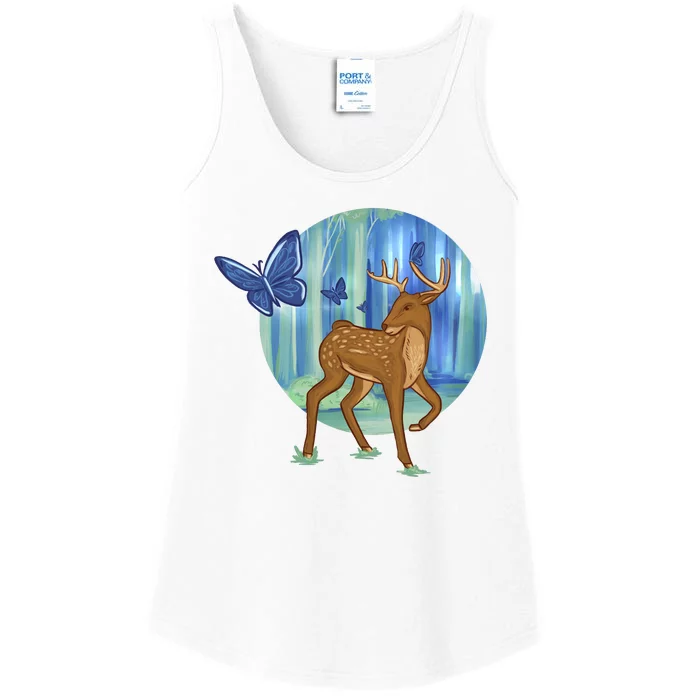 Magic Forest Deer Ladies Essential Tank