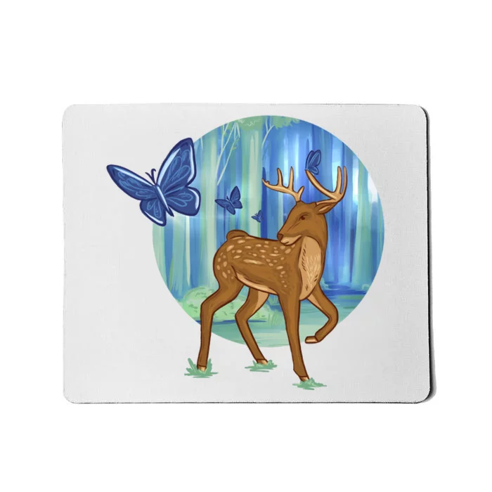 Magic Forest Deer Mousepad