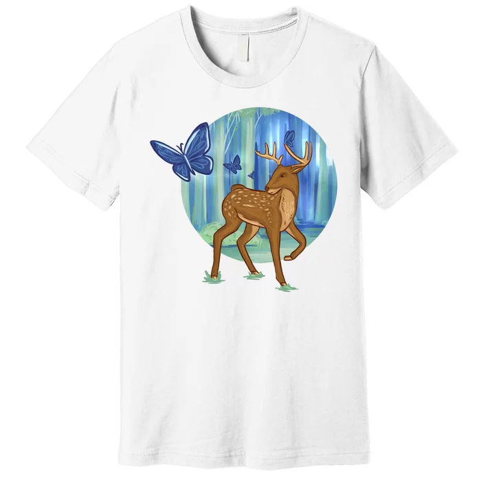 Magic Forest Deer Premium T-Shirt