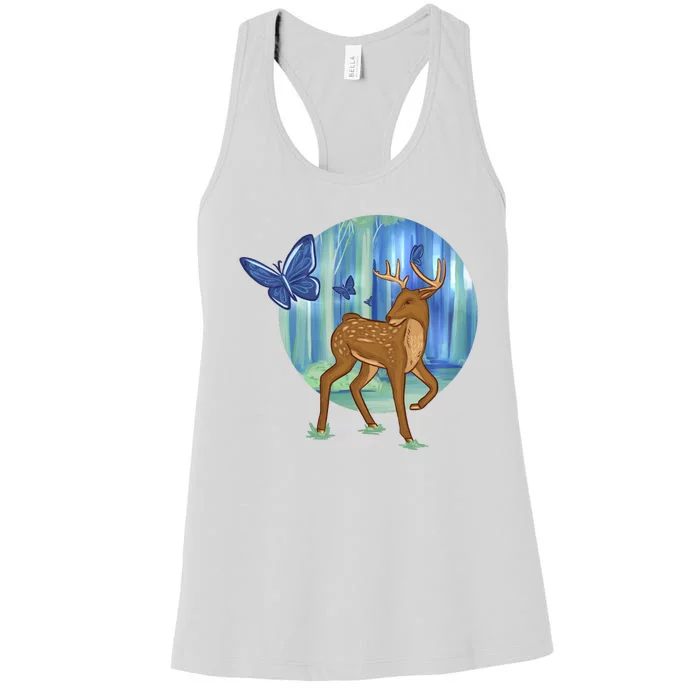 Magic Forest Deer Women's Racerback Tank