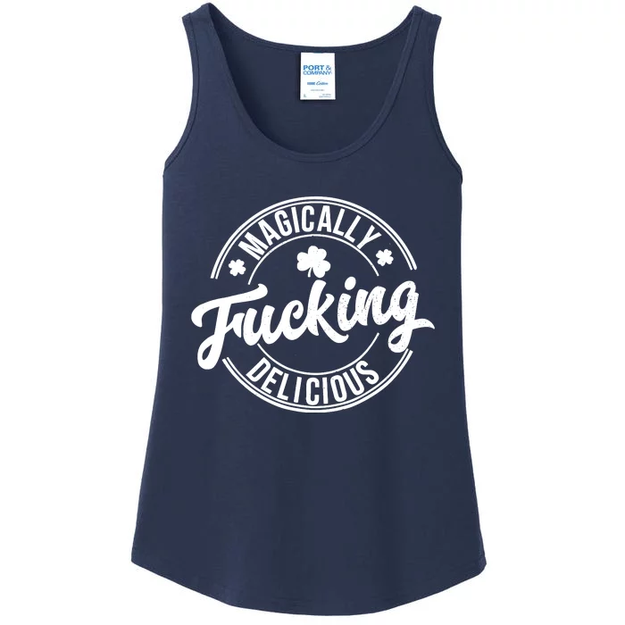 Magically Fucking Delicious Funny Shamrock St. PatrickS Day Ladies Essential Tank