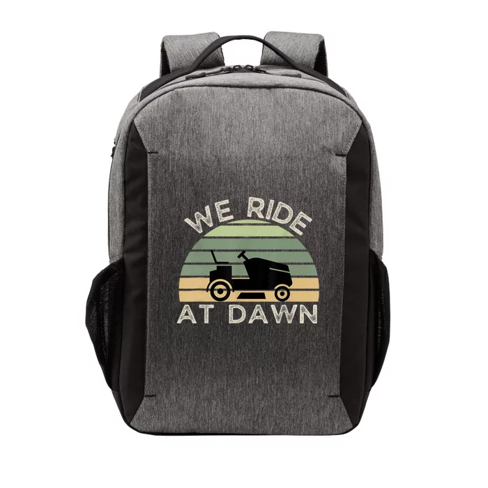 Mens Father's Day We Ride At Dawn Men's Lawnmower Vector Backpack