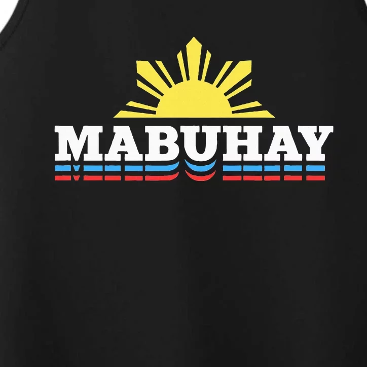 Mabuhay Filipino Design For Proud Pinoys Performance Tank