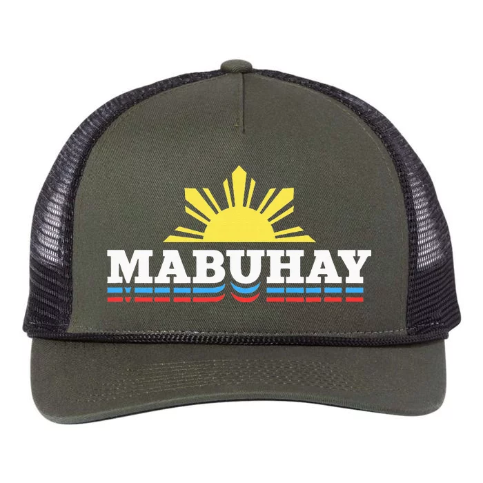 Mabuhay Filipino Design For Proud Pinoys Retro Rope Trucker Hat Cap