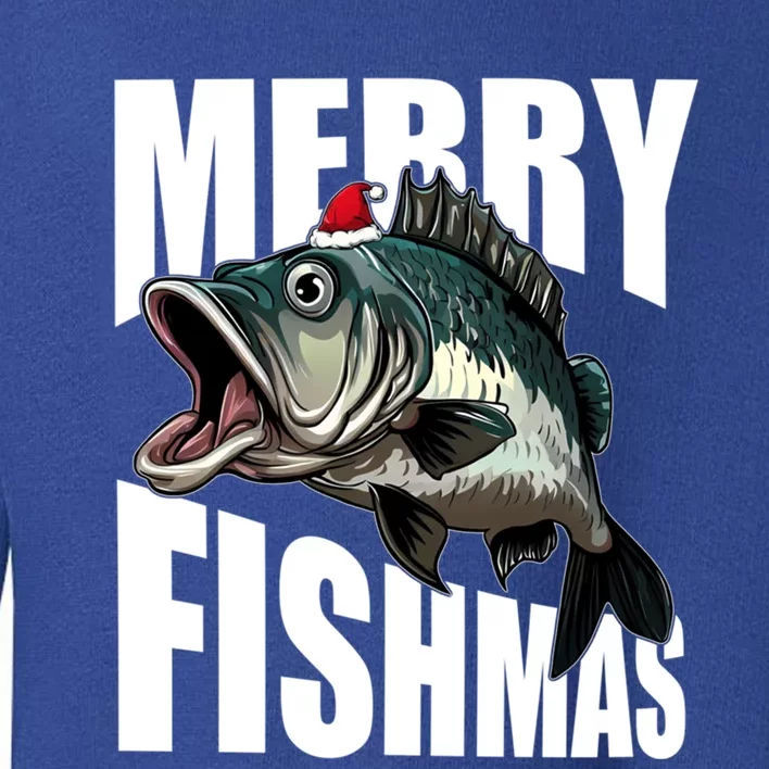 Merry Fishmas Delight: Reel In The Festive Fun! Great Gift Toddler Sweatshirt