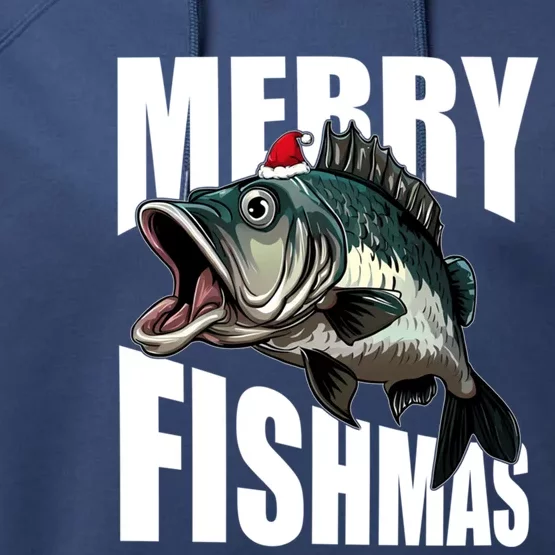 Merry Fishmas Delight: Reel In The Festive Fun! Great Gift Performance Fleece Hoodie