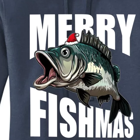 Merry Fishmas Delight: Reel In The Festive Fun! Great Gift Women's Pullover Hoodie