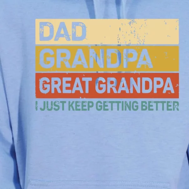 Men Fathers Day Gift From Grandkids Dad Grandpa Great Grandpa Unisex Surf Hoodie