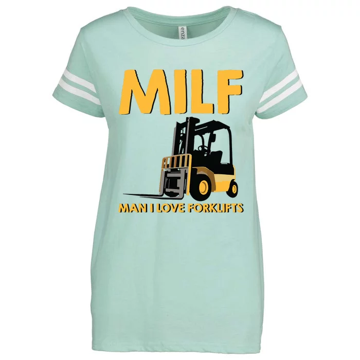 Man Forklift Driver Milf Man I Love Forklift Funny Enza Ladies Jersey Football T-Shirt