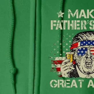 Make FatherS Day Great Again Dad Ltsp Full Zip Hoodie