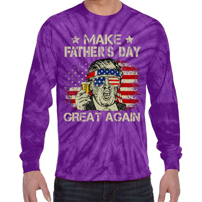 Make FatherS Day Great Again Dad Ltsp Tie-Dye Long Sleeve Shirt