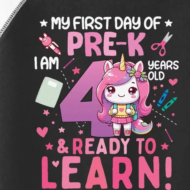 My First Day Of Prek IM 4 Years Old And Ready To Learn Gift Toddler Fine Jersey T-Shirt