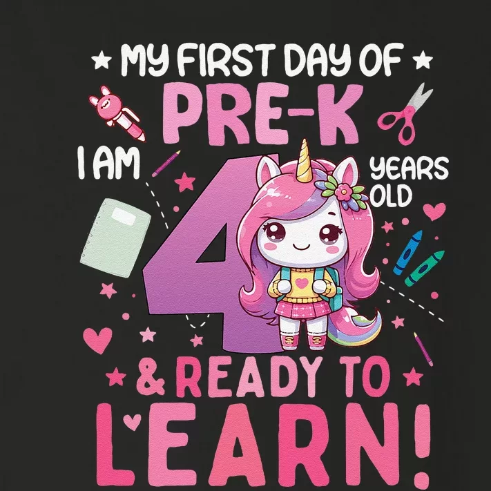 My First Day Of Prek IM 4 Years Old And Ready To Learn Gift Toddler Long Sleeve Shirt