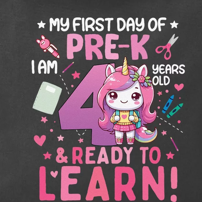 My First Day Of Prek IM 4 Years Old And Ready To Learn Gift Zip Tote Bag